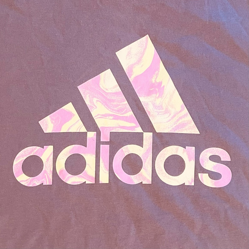 - Adidas 2XL Logo Color Swirl Long Sleeve Tee! NEW! - Picture 3 of 11